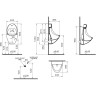 Писсуар VITRA ARKITEKT питание от сети с сенсорным смывом 4106B003-5598